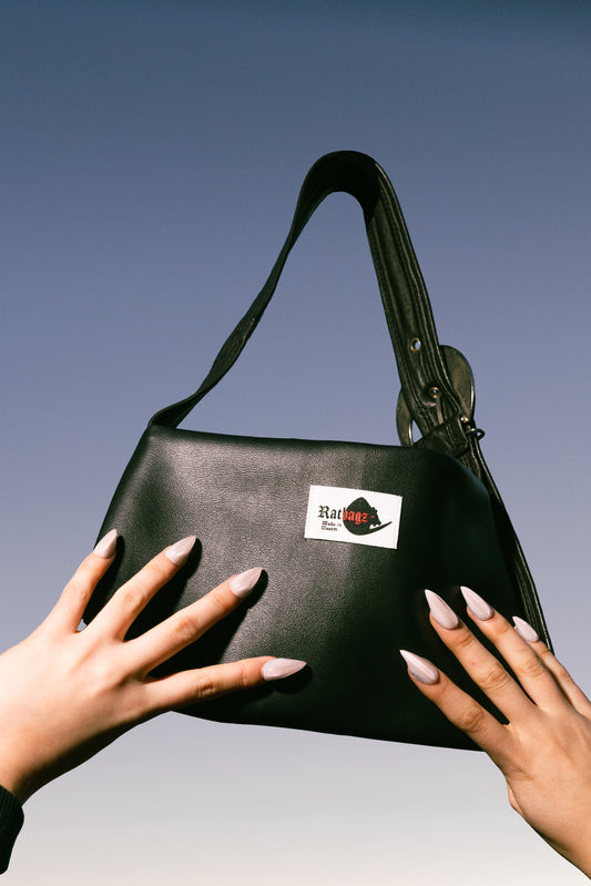 Mini Black Upcycled Belt Bag