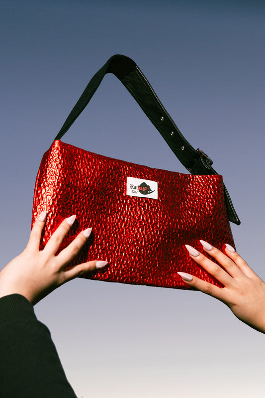 Red Upcycled Belt Bag